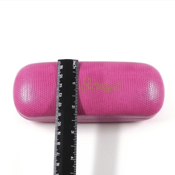 Lilly Pulitzer Pink Pebbled Leather Eyeglasses Case - Picture 3 of 10